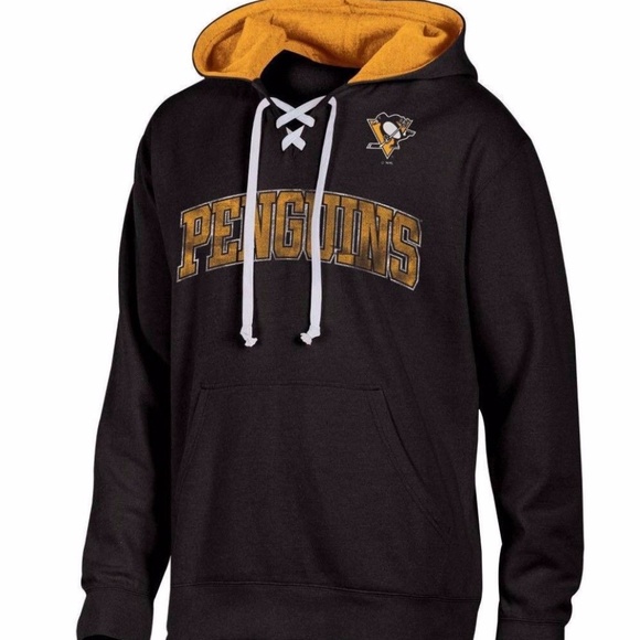 penguins lace up hoodie